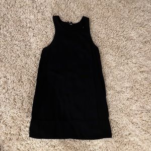 Black racer back shift mini dress